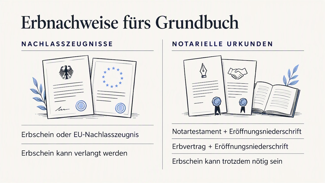 Wege zum Erbnachweis für das Grundbuch