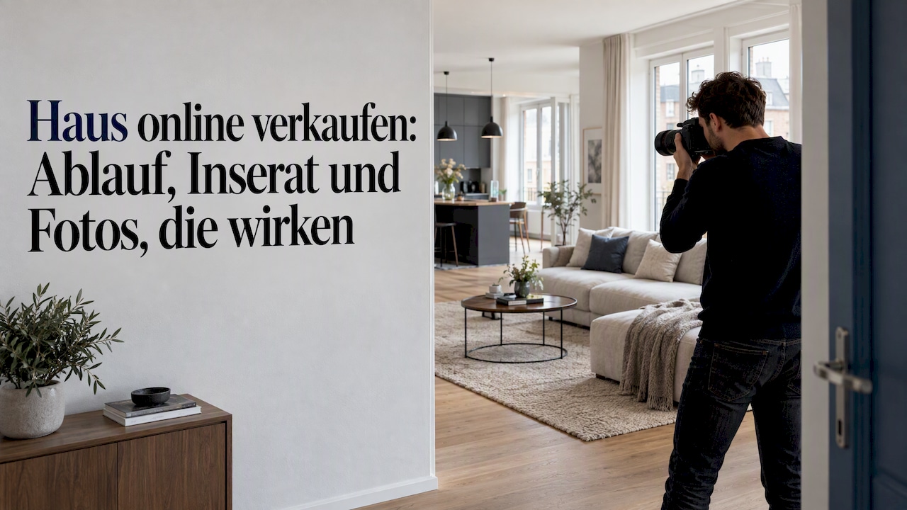 Haus online verkaufen: Ablauf, Inserat und Fotos, die wirken